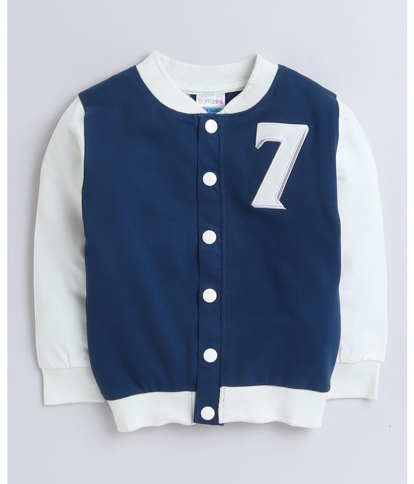     			BUMZEE Navy Boys Full Sleeves Varsity Jacket With Button Age - 6-12 Months