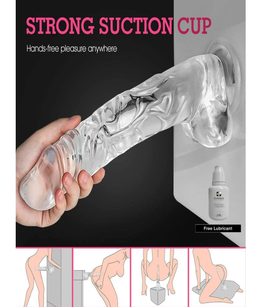     			Budget-Friendly Waterproof Transparent Dildo, Easy to Wash and Clean, Includes Kaamraj Lube for Smooth Experience