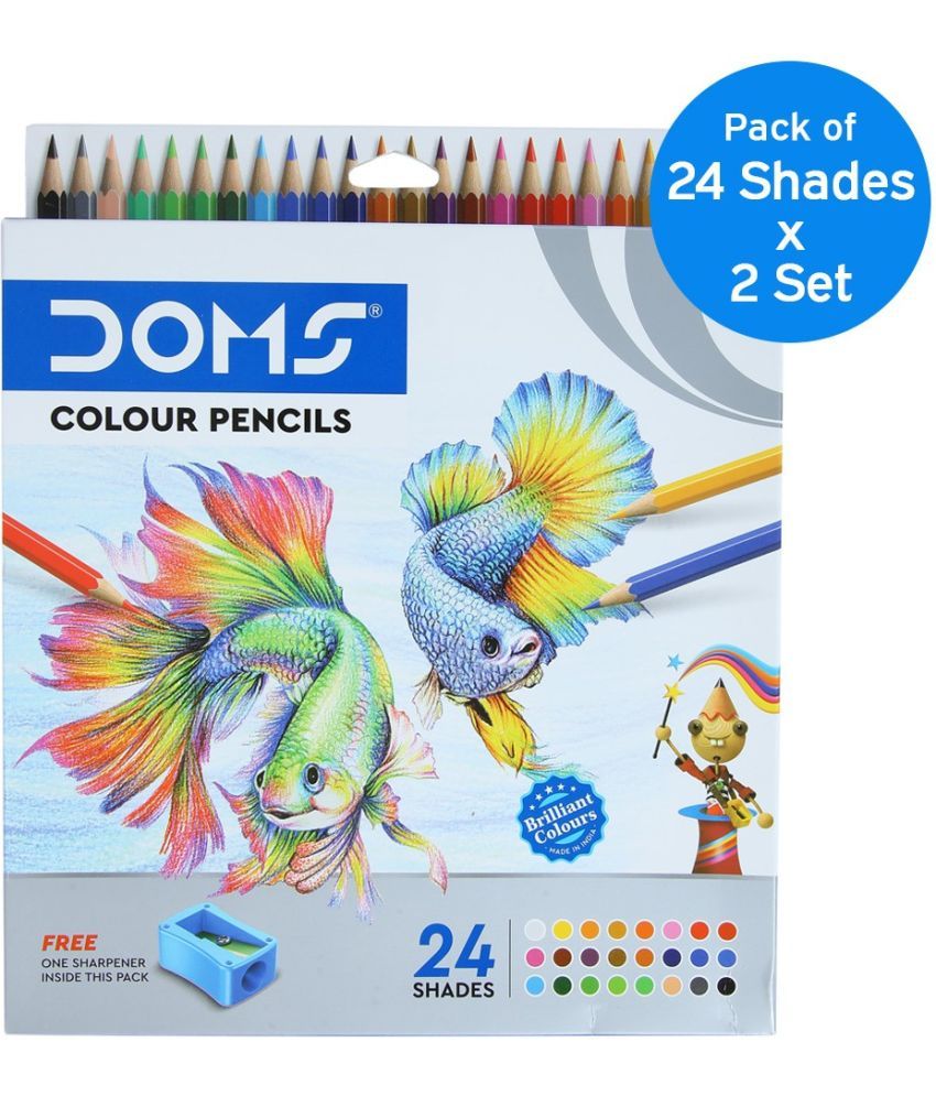     			DOMS Art creation Hexagonal Shaped Color Pencils (Set of 2, Multicolor)