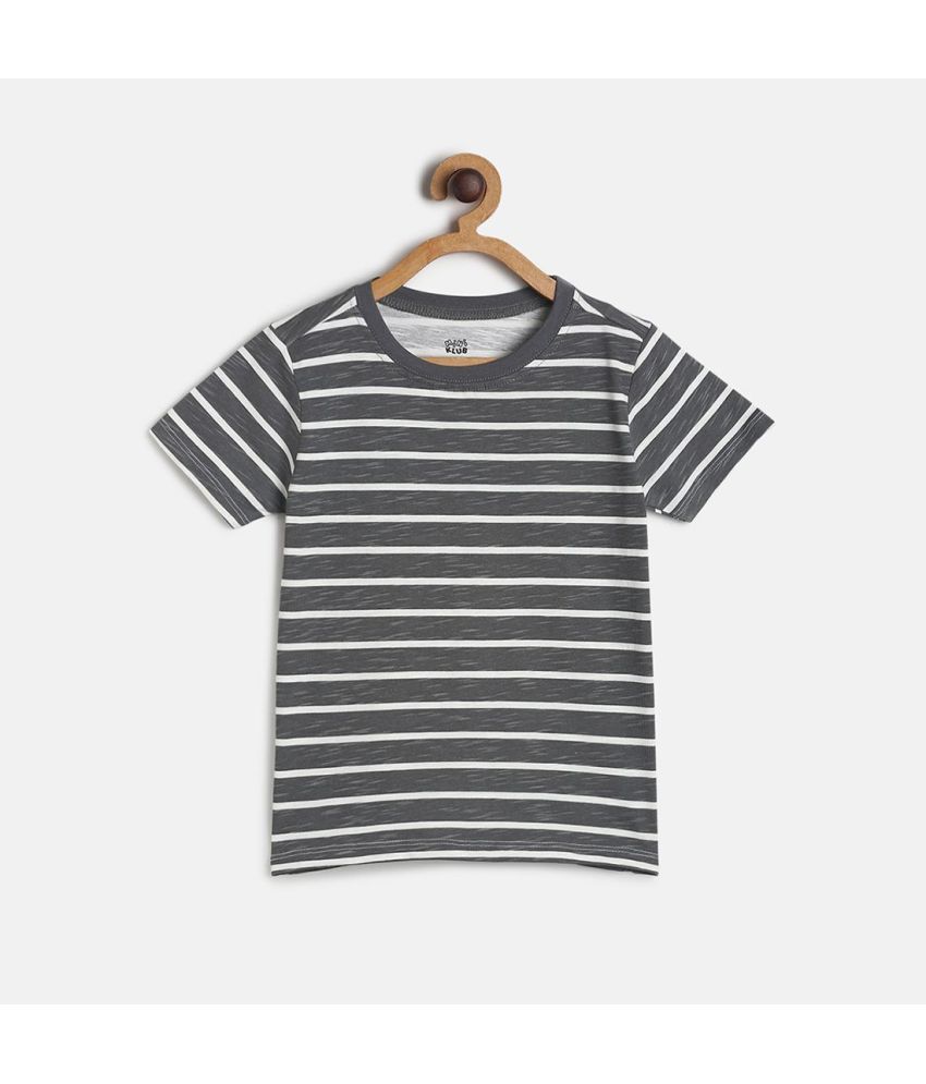     			MINI KLUB Grey Cotton Boy's T-Shirt ( Pack of 1 )