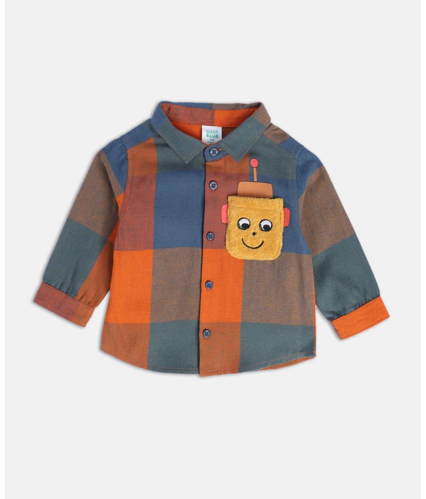     			MINI KLUB Orange Baby Boy Shirt ( Pack of 1 )