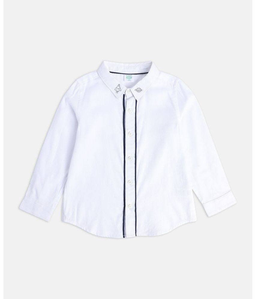     			MINI KLUB White 100% Cotton Girls Shirt ( Pack of 1 )