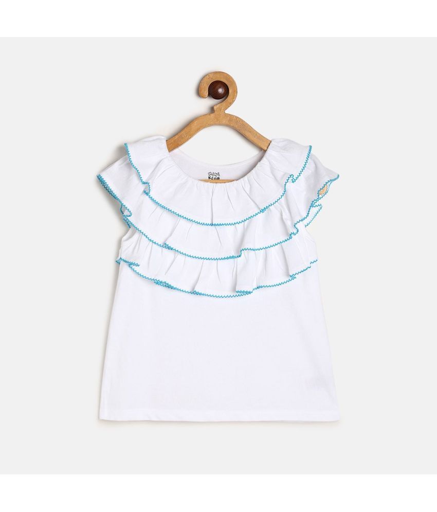     			MINI KLUB White 100% Cotton Girls Top ( Pack of 1 )