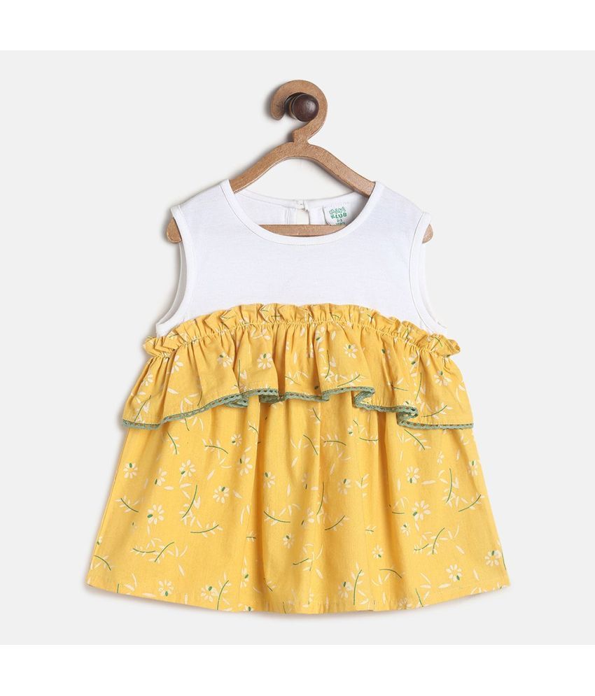     			MINI KLUB Yellow 100% Cotton Girls Top ( Pack of 1 )