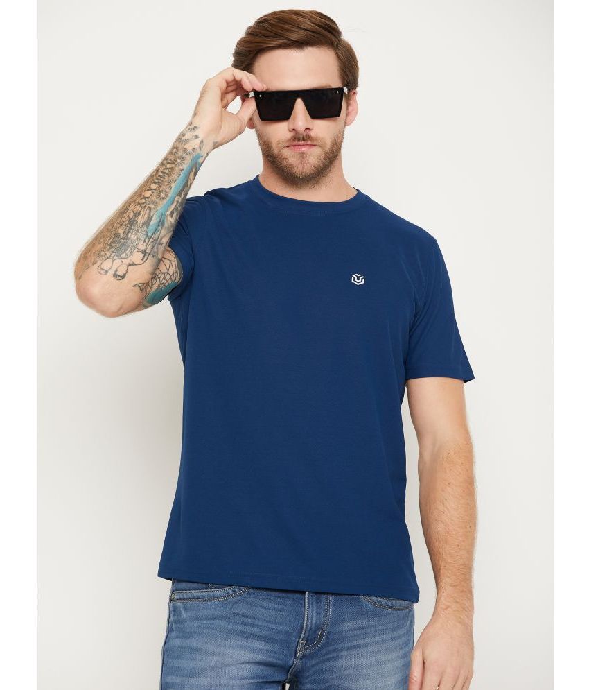    			UNIBERRY Cotton Blend Regular Fit Solid Half Sleeves Men's T-Shirt - Teal ( Pack of 1 )