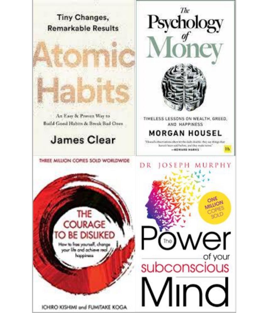     			Atomic Habits + The Psychology of Money+ The Courage To Be Disliked + The Power Of Your Subconscious Mind