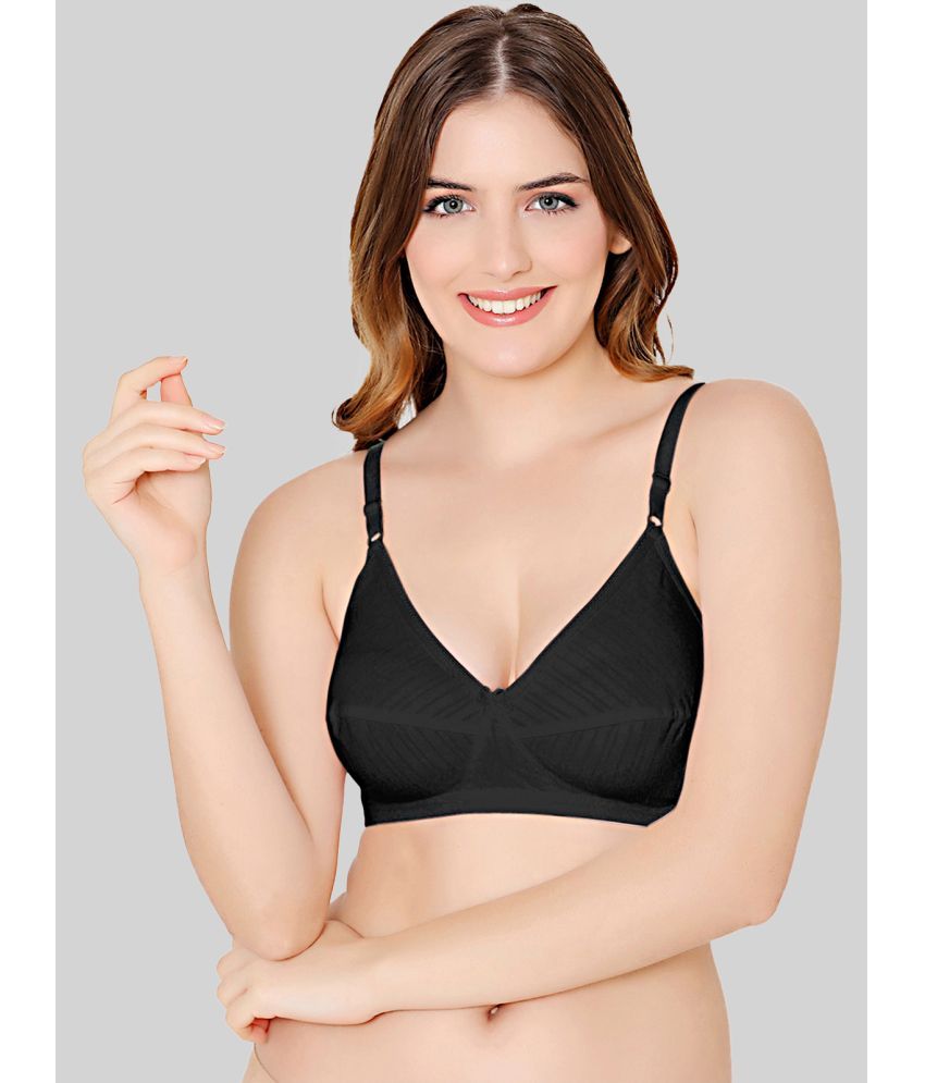     			Bodycare Black Cotton Blend Lightly Padded Women's Everyday Bra ( Pack of 1 )