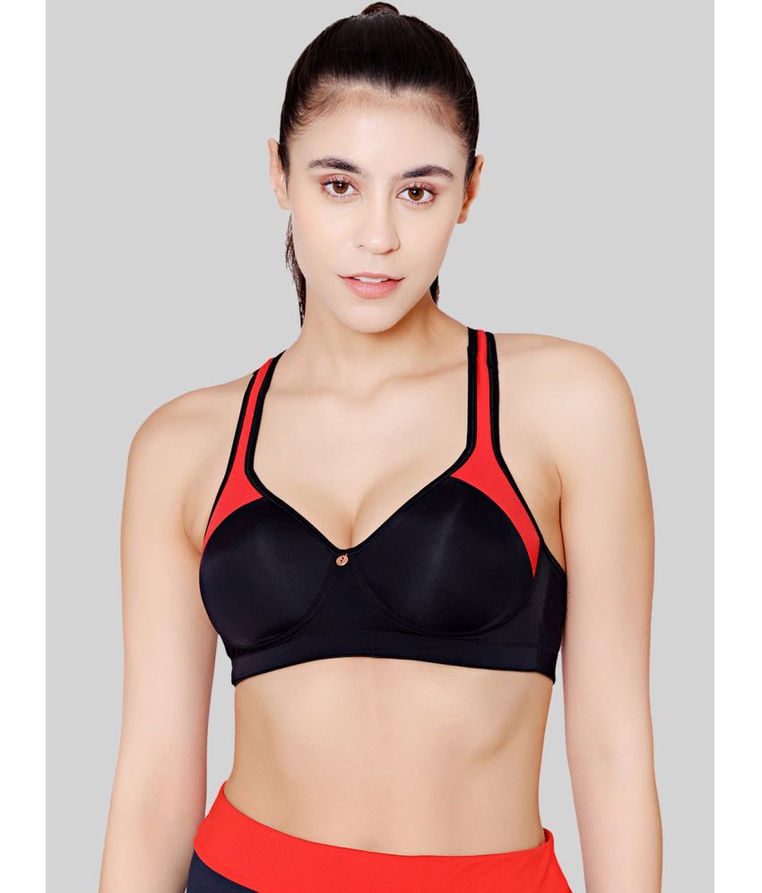     			Bodycare Black Nylon Heavily Padded Women's Racerback bra ( Pack of 1 )