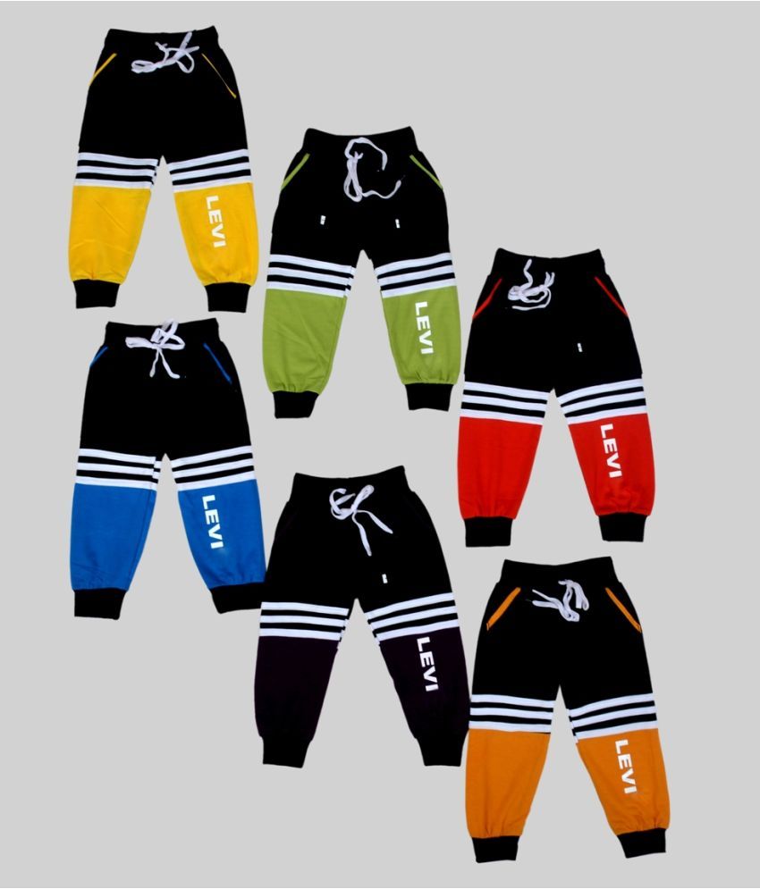     			DIAMOND EXPORTER Pack of 6 Boys Cotton Blend Trackpant ( Multi Color )