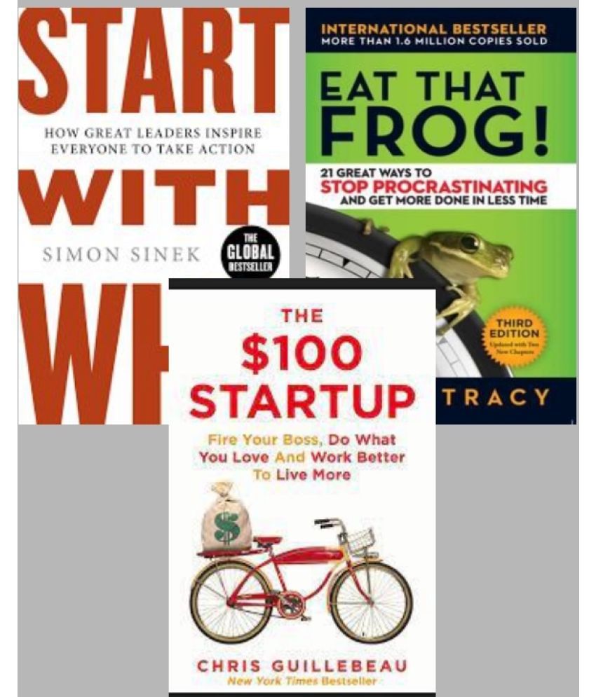     			Eat That Frog!: 21 Great Ways to Stop Procrastinating and Get More Done in Less Time+Start With Why + 100 Dollar Startup