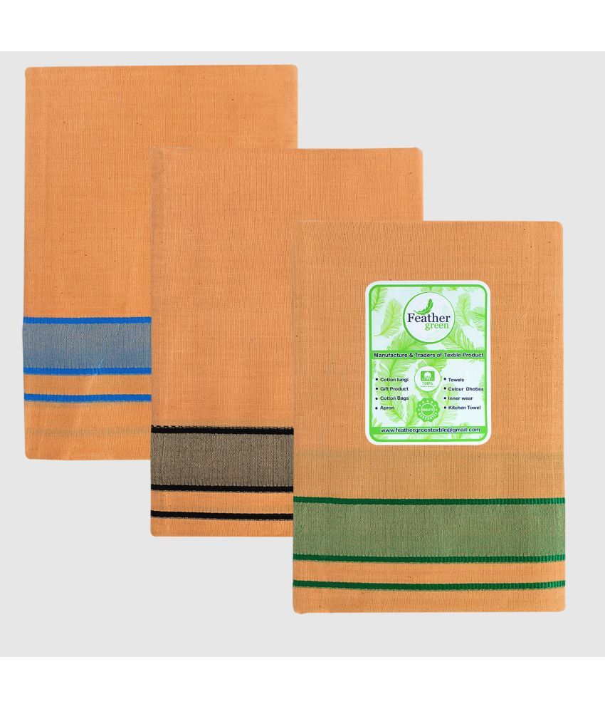     			Feather Green - Multicolor Cotton Men's Lungi ( Pack of 3 )