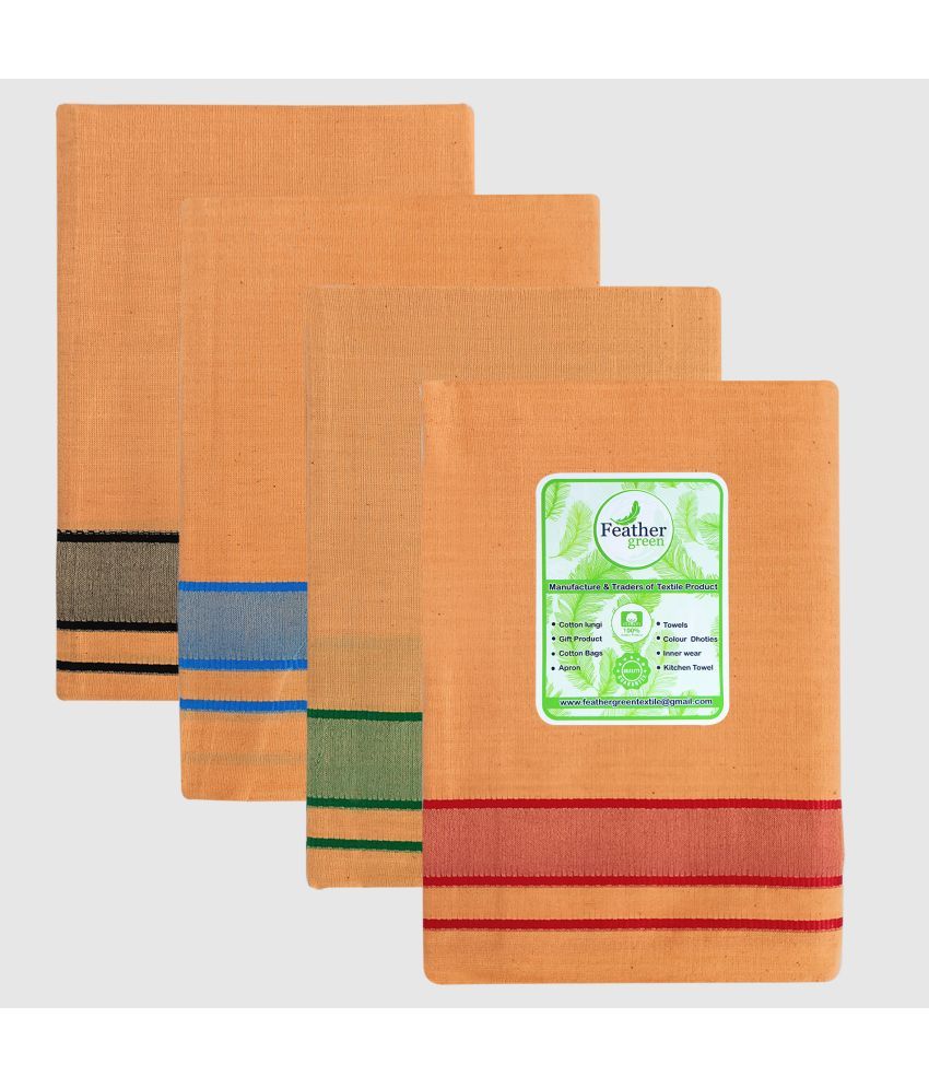     			Feather Green - Multicolor Cotton Men's Lungi ( Pack of 4 )