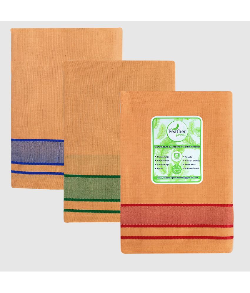     			Feather Green - Multicolor Cotton Men's Lungi ( Pack of 3 )