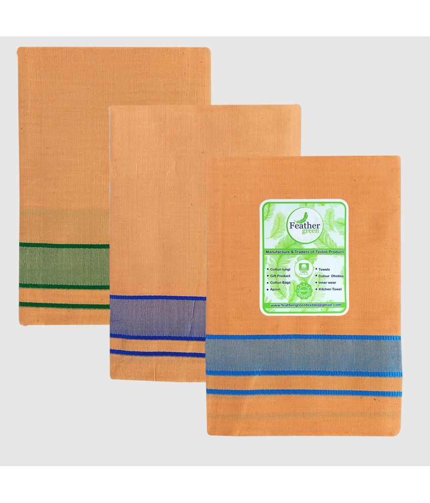     			Feather Green - Multicolor Cotton Men's Lungi ( Pack of 3 )