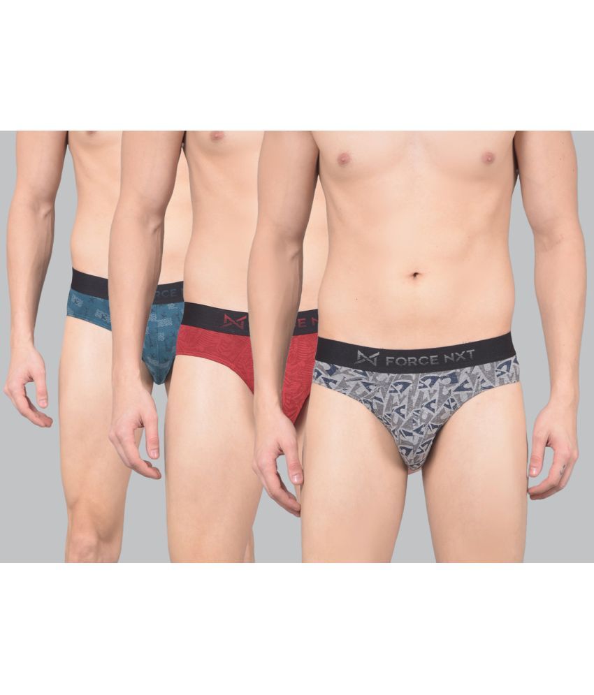     			Force NXT Pack of 3 Cotton Briefs For Men's ( Multicolor )