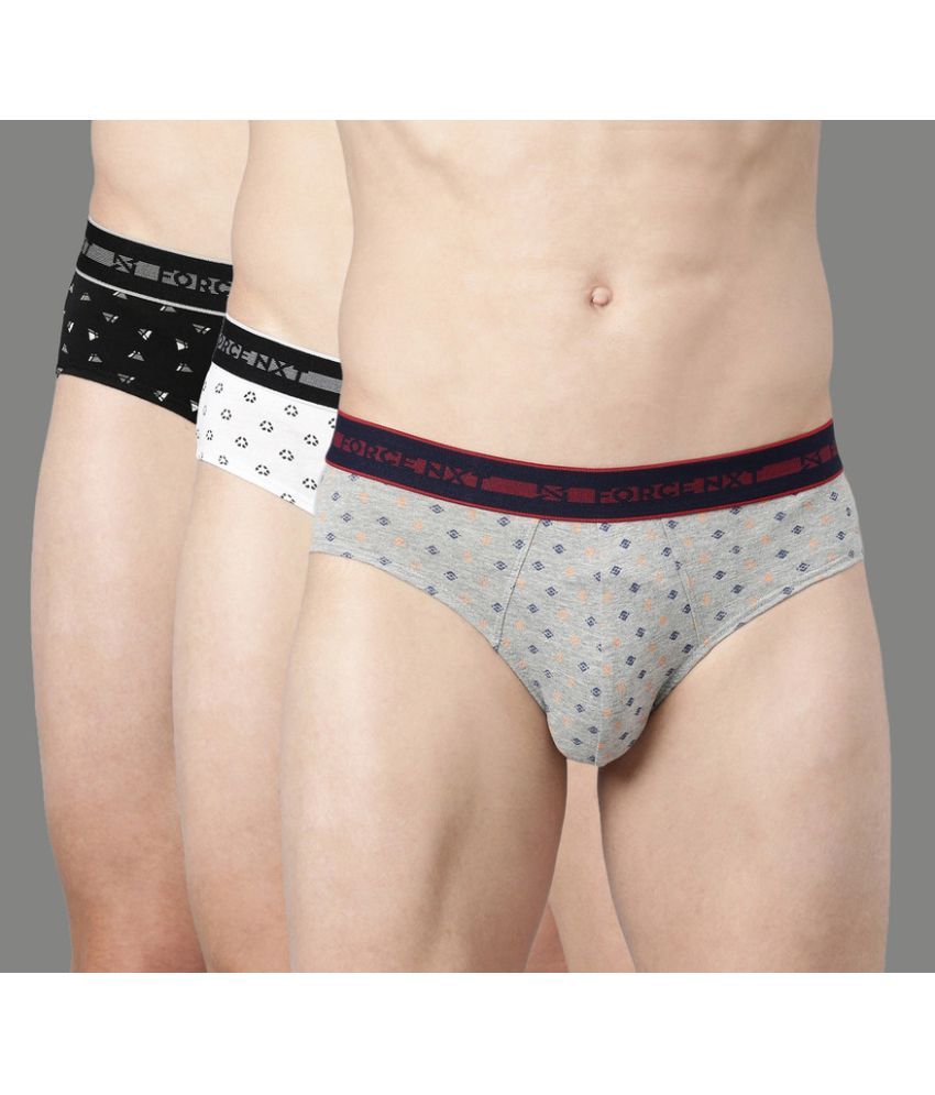     			Force NXT Pack of 3 Cotton Briefs For Men's ( Multicolor )