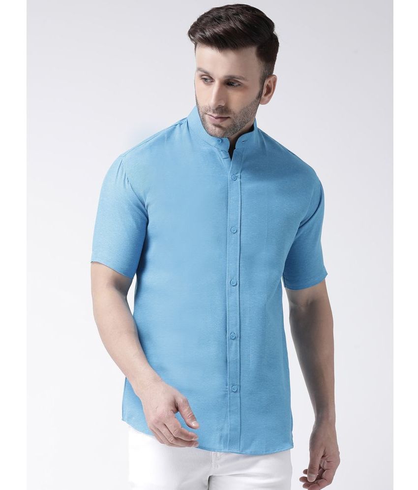     			KLOSET By RIAG 100% Cotton Regular Fit Solids Half Sleeves Men's Casual Shirt - Blue ( Pack of 1 )