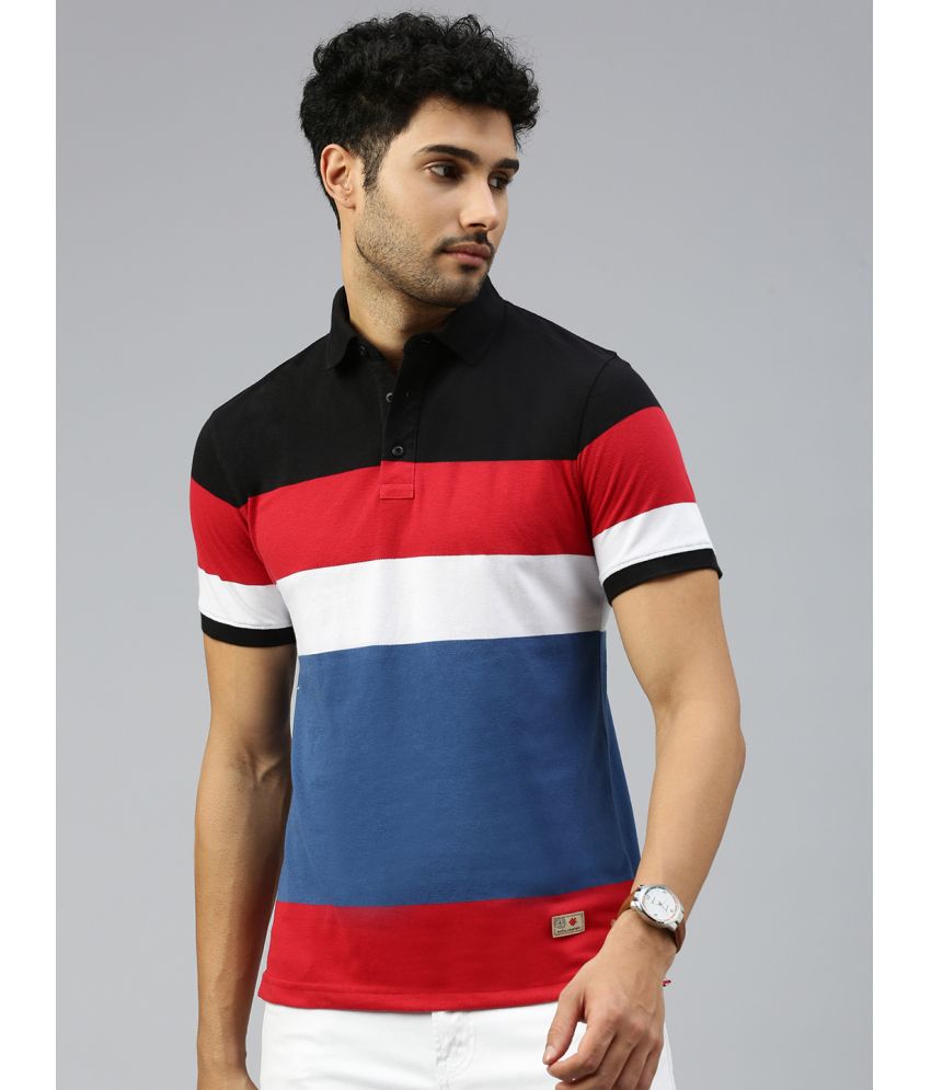     			ONN Cotton Regular Fit Striped Half Sleeves Men's Polo T Shirt - Multicolor ( Pack of 1 )