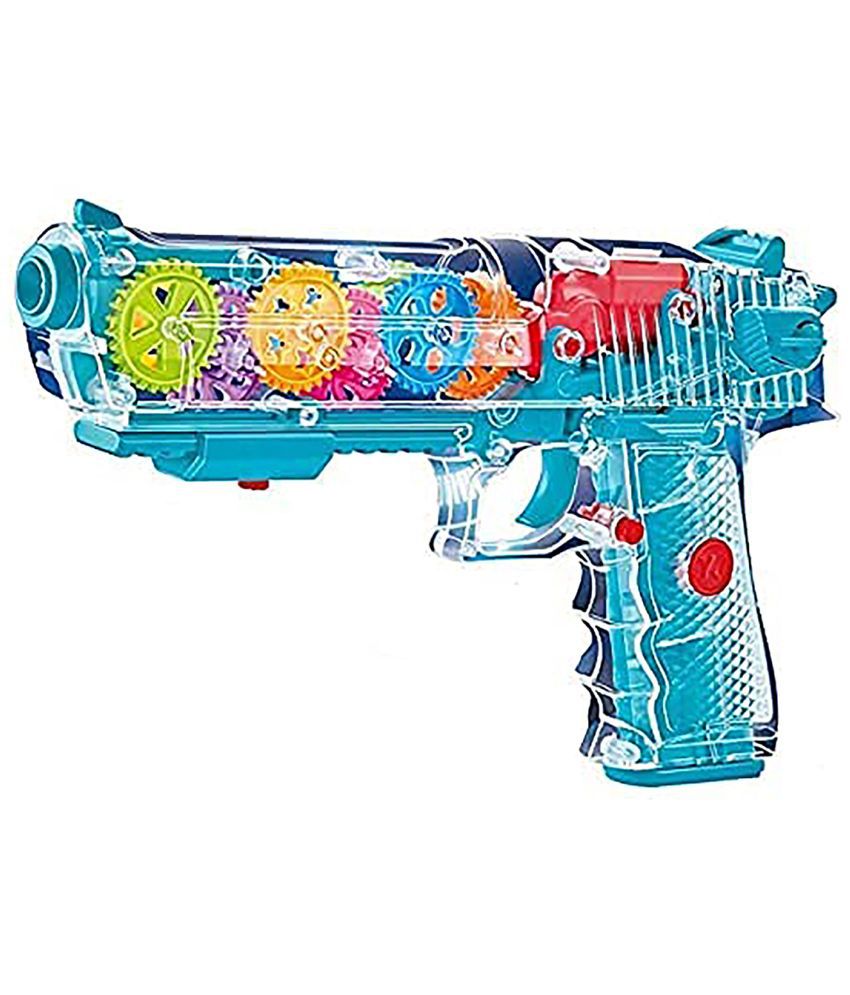     			RAINBOW RIDERS Concept Transparent Glow Gear Gun with 3D Lights and Music |Musical Toy | Electric Colourful Flashing Light | Pretend Play Indoor Outdoor Toys For Age 2, 3, 4, 5, 6, 7, 8 Years Kids Boys & Girls (Multicolor)-Pack 1