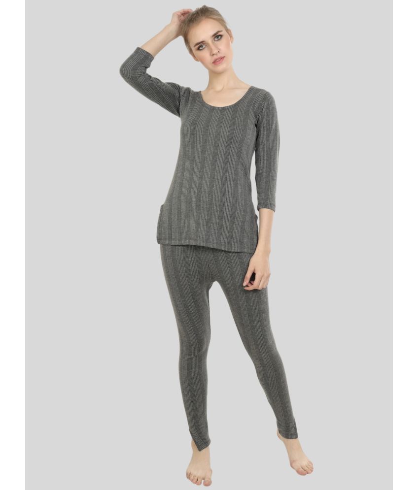     			Zeffit Cotton Blend Thermal Sets - Grey Pack of 1