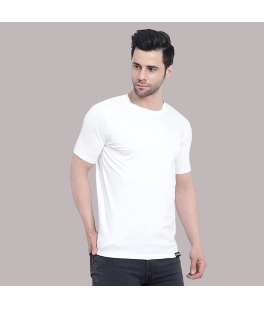     			Betrost 100% Cotton Regular Fit Solid Half Sleeves Men's T-Shirt - White ( Pack of 1 )