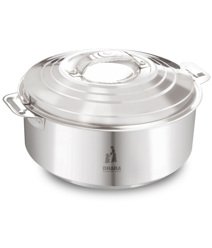     			Dhara Stainless Steel Maxus 1800 silver Steel Serve Casserole ( Set of 1 , 1400 mL )