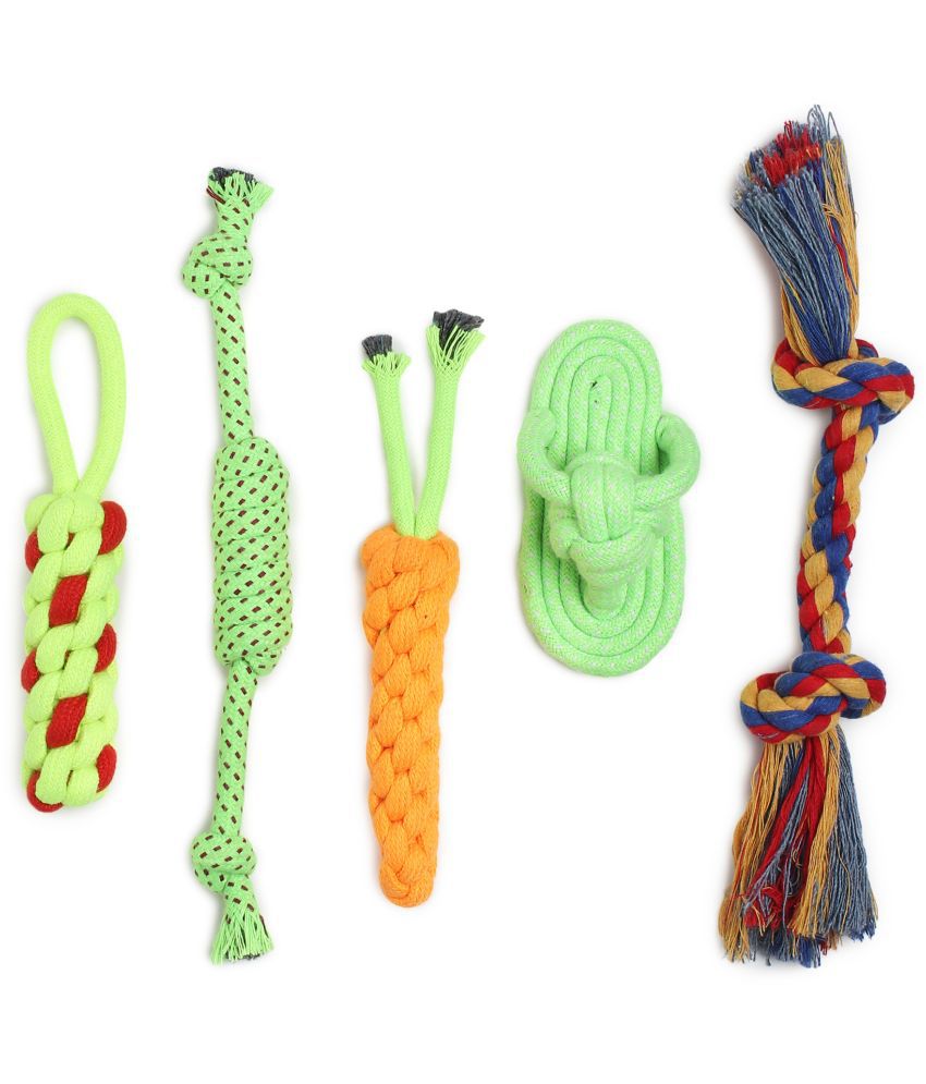     			Dog Rope Toys for Playful Pups for Active and Energetic Pets set of 5