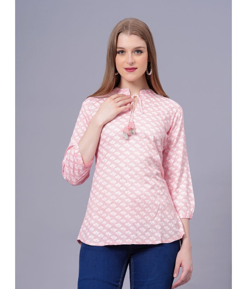     			JC4U Pink Rayon Women's Regular Top ( Pack of 1 )