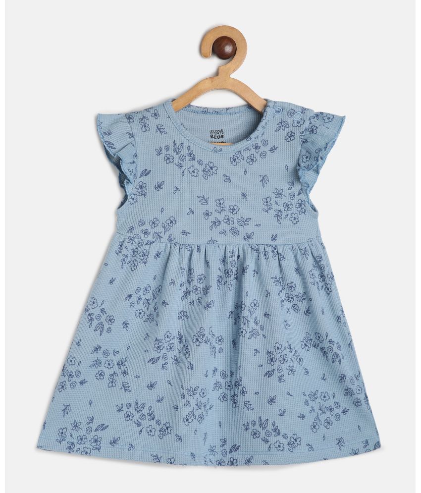     			MINI KLUB Blue Cotton Baby Girl Frock ( Pack of 1 )