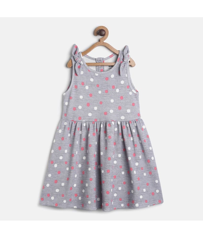     			MINI KLUB Cotton Frock For Girls ( Pack of 1 , Gray )