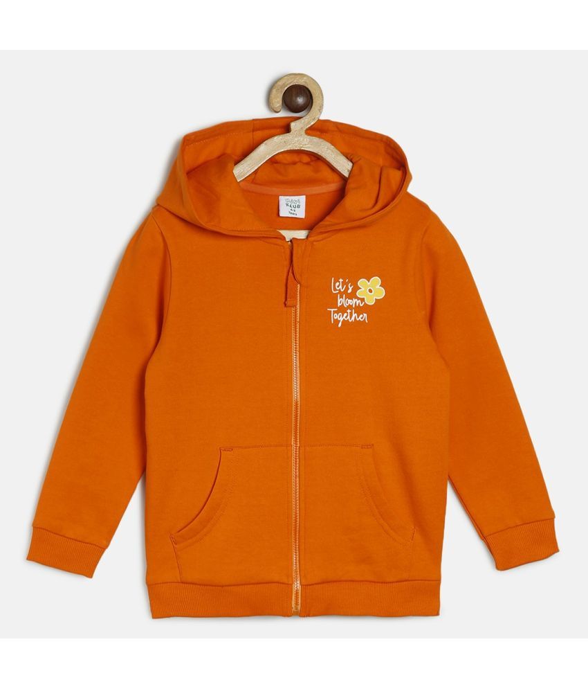     			MINI KLUB Orange Cotton Girl's Light Weight Jacket ( Pack of 1 )