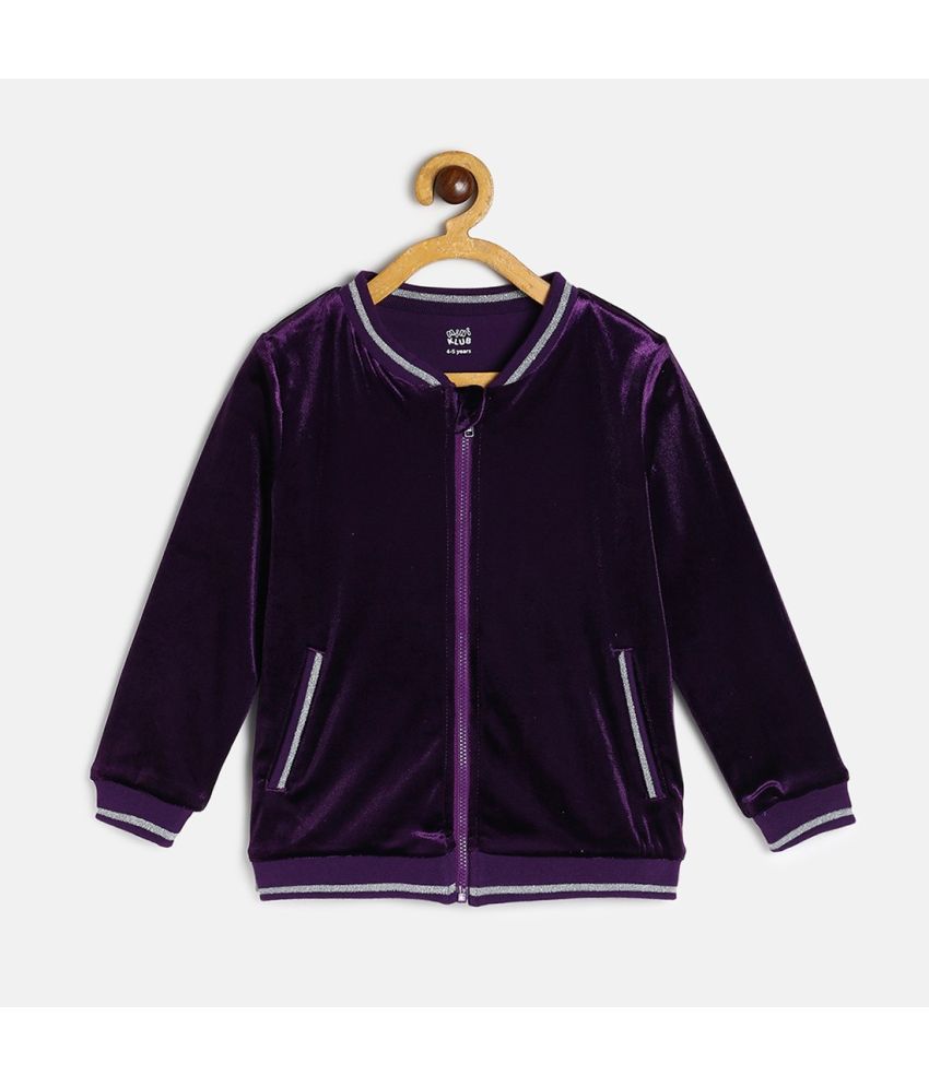     			MINI KLUB Purple Cotton Girl's Quilted & Bomber ( Pack of 1 )
