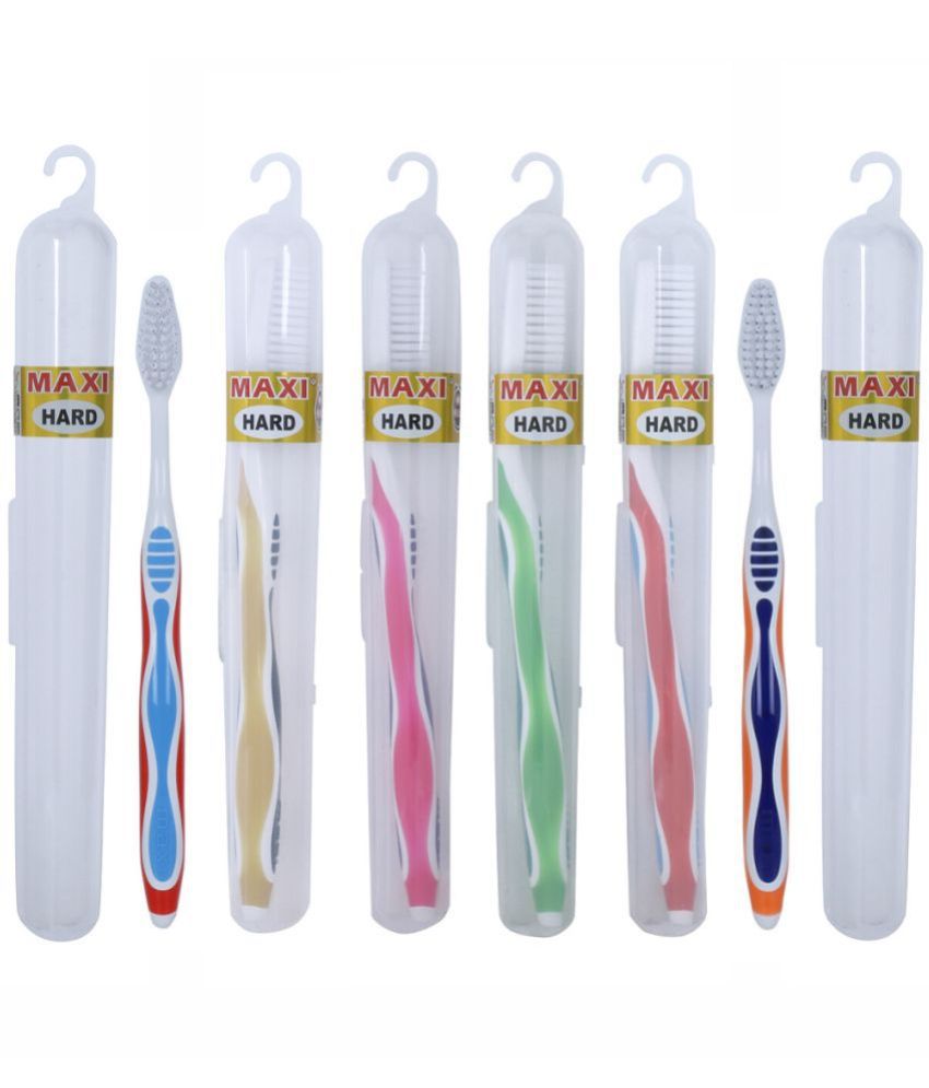     			Maxi Candy Hard Toothbrush Travel Pack (Pack of 6)