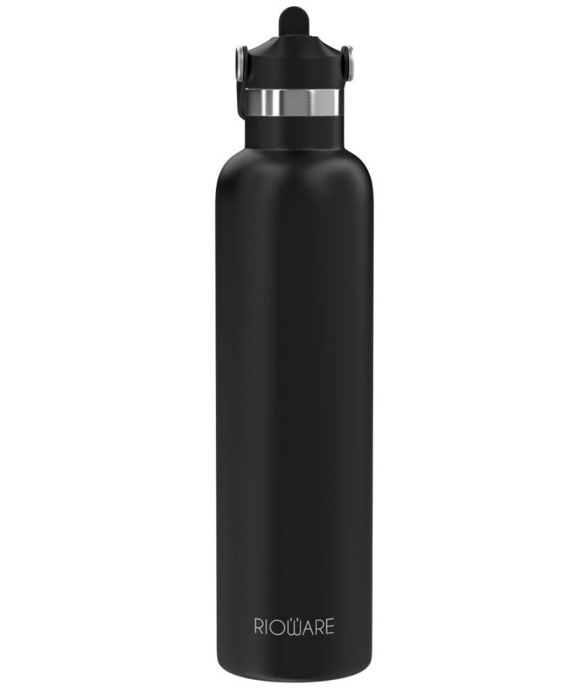     			Rioware Riotuff Insulated Water Bottle Black Sipper Water Bottle 1000 mL ( Set of 1 )