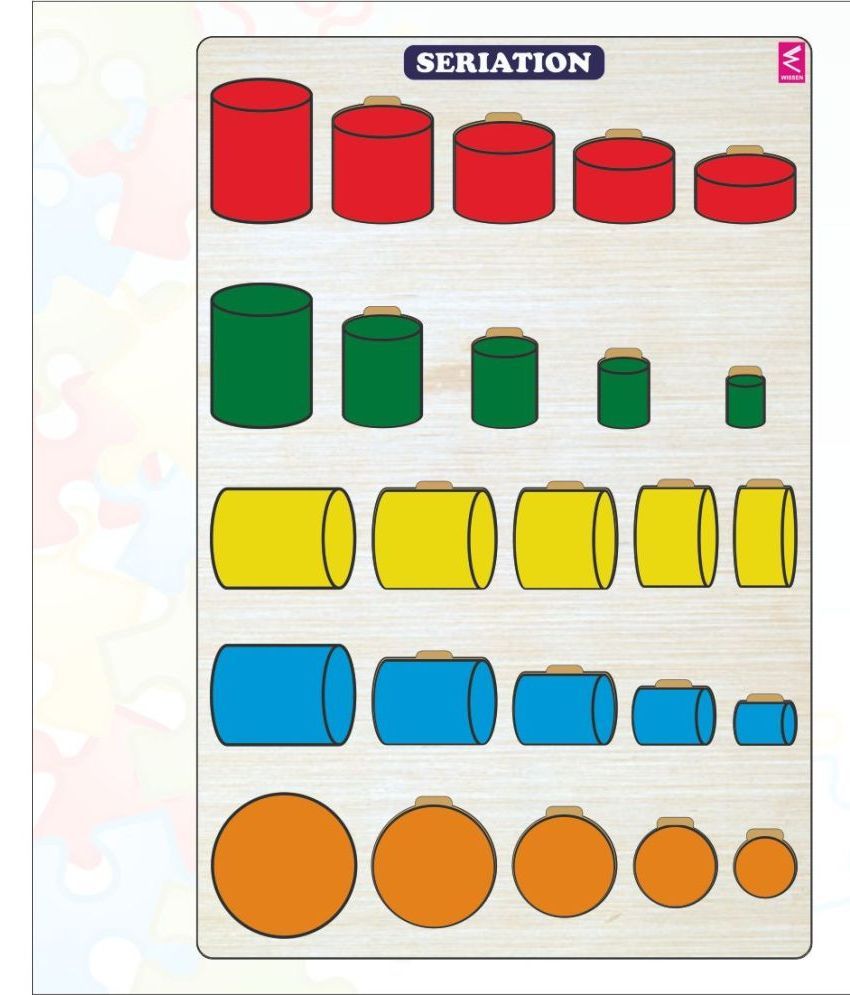     			Wooden Seriations Learning Puzzle Board Game for Kids- 12*18 inch| Eye Concentration and Skills with Self-Correcting Match Puzzle Game