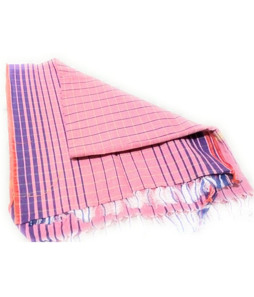     			Abhitex Cotton Checks Below 300 -GSM Bath Towel ( Pack of 1 ) - Pink