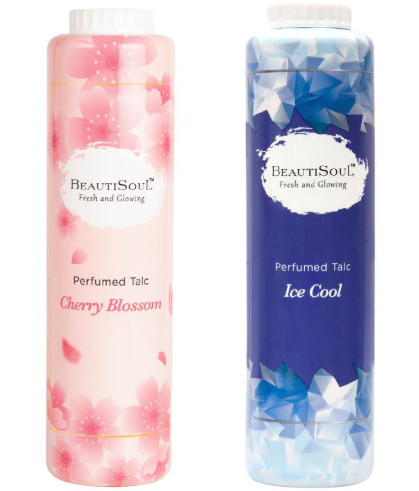     			Beautisoul Body Talcum Powder Cherry Blossom and Ice Cool Talc 300 gm Pack of 2