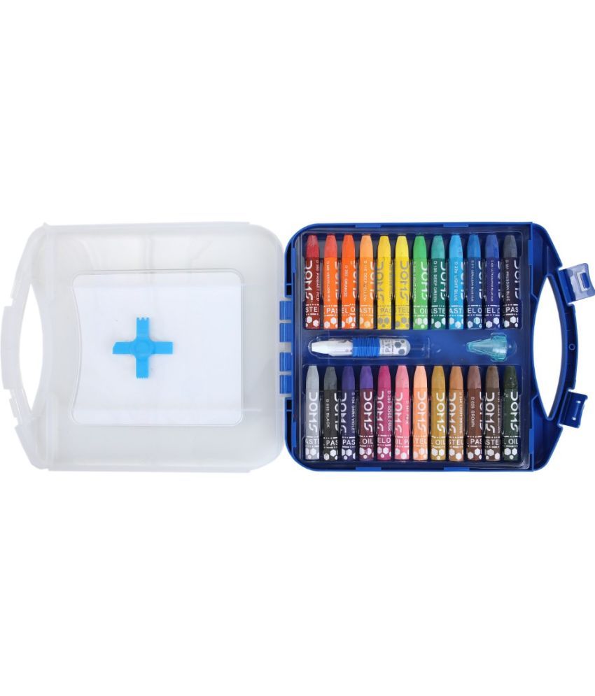     			DOMS Non Toxic Hexagonal Jumbo Oil Pastel Set in Plastic Carry Case (Multicolor)