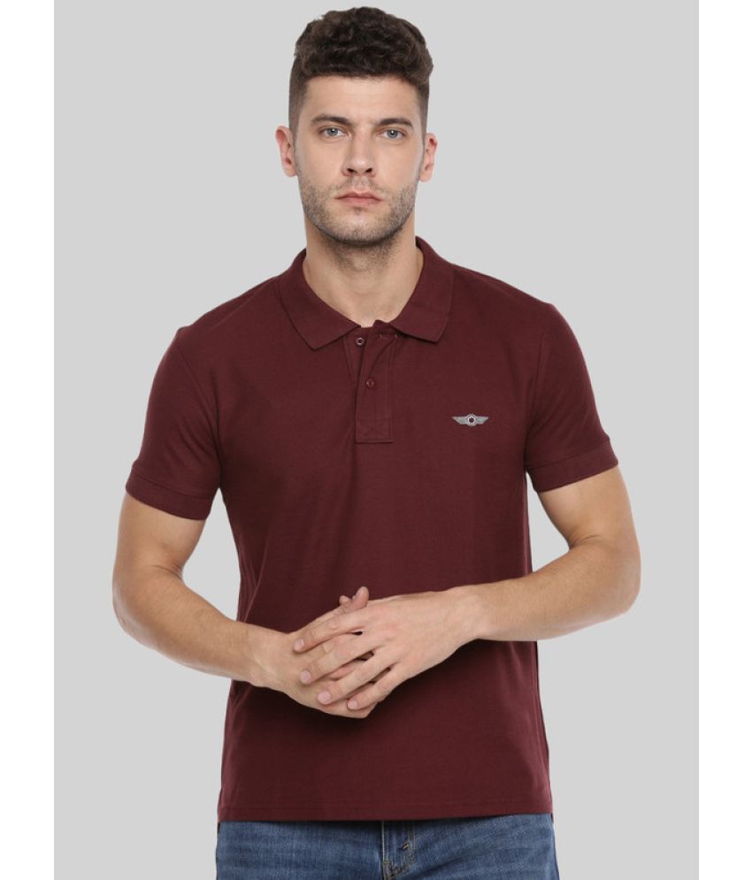     			Force NXT Cotton Blend Regular Fit Solid Half Sleeves Men's Polo T Shirt - Brown ( Pack of 1 )