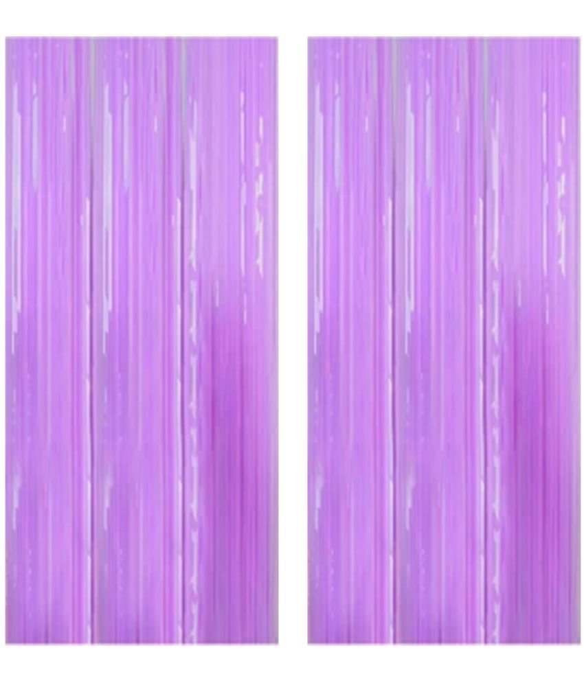     			Fringe Purple Foil Curtain (Pack of 2) for Backdrop Birthday Anniversary Wedding Bachelorette Party Decoration, Kit, Combo