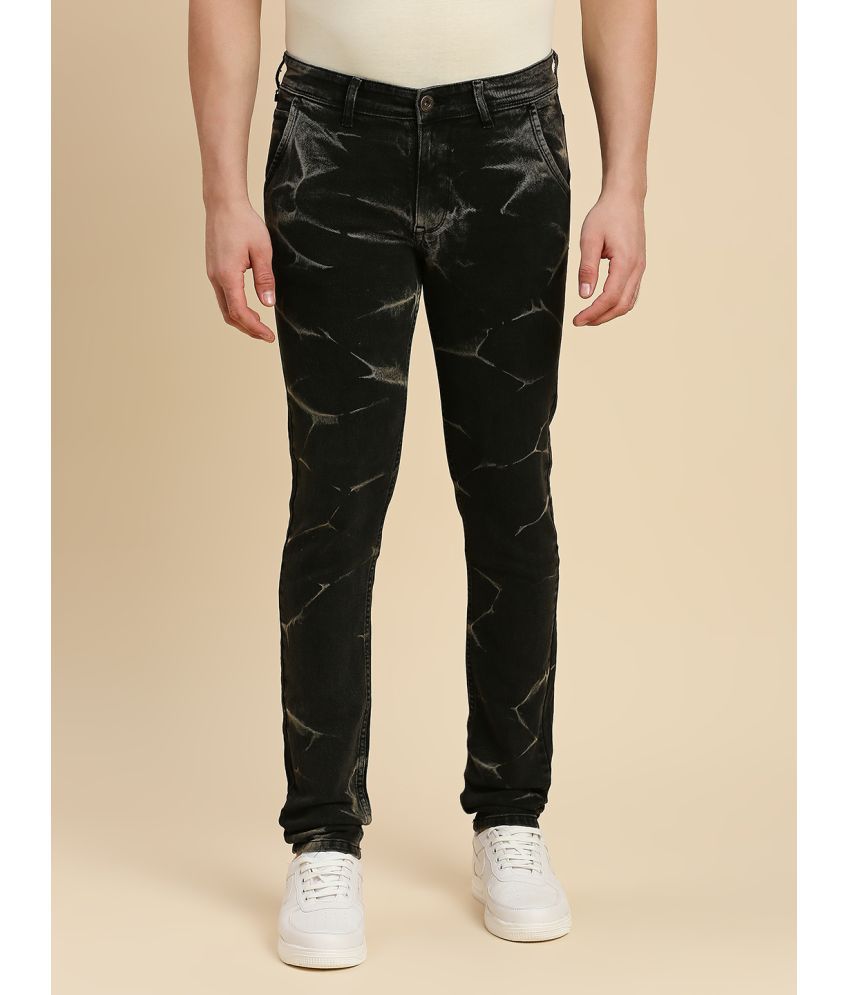     			HJ HASASI Slim Fit Bleached Men's Jeans - Black ( Pack of 1 )