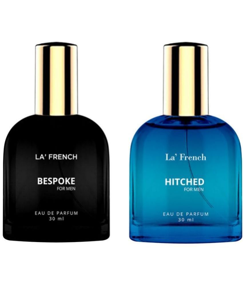     			LA FRENCH -  Bespoke & Hitched Eau De Parfum (EDP) For Men  60ml  ( Pack of 2 )