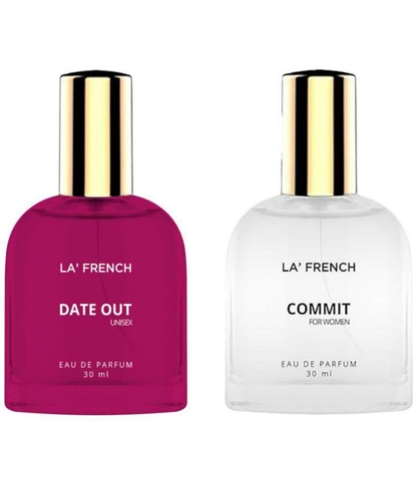     			LA FRENCH - Date Out & Commit Eau De Parfum (EDP) For Unisex  60ml  ( Pack of 2 )