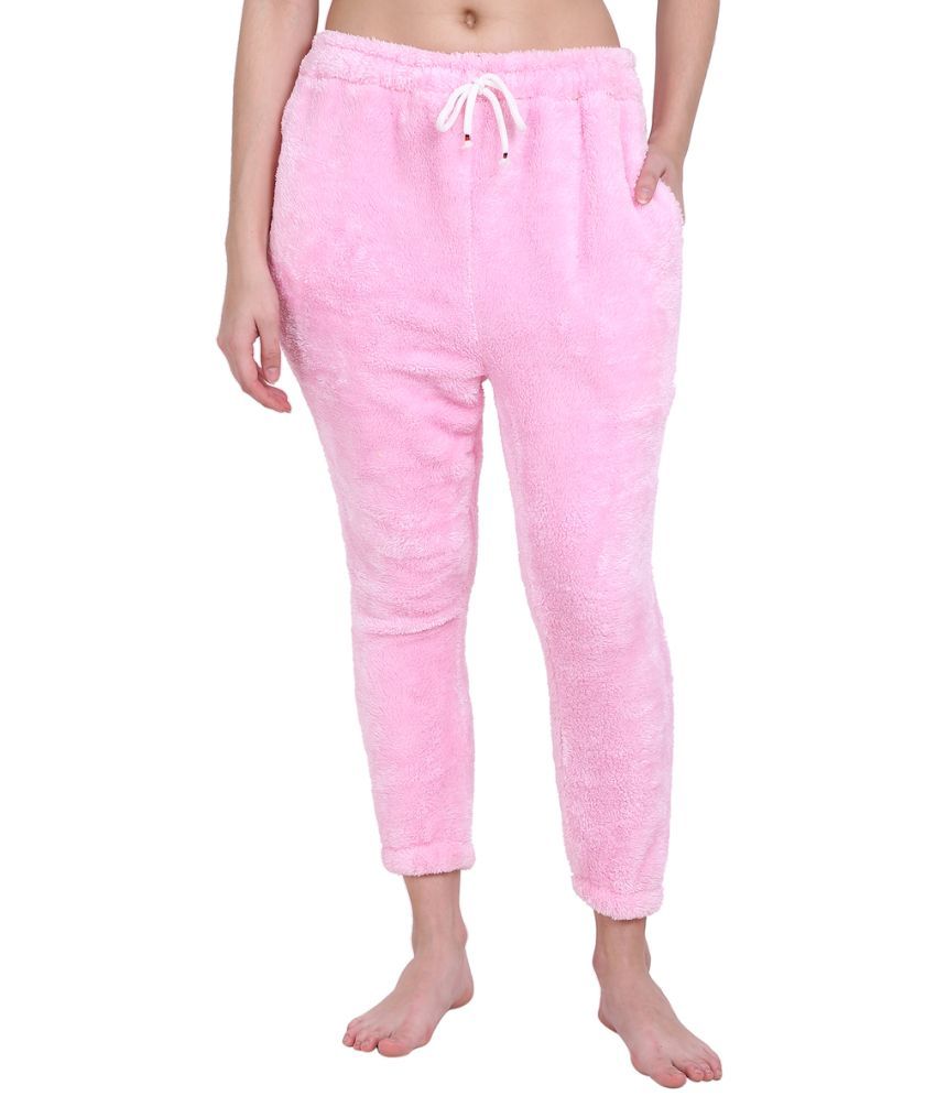     			PPTHEFASHIONHUB - Pink Woollen Regular Women's Joggers ( Pack of 1 )