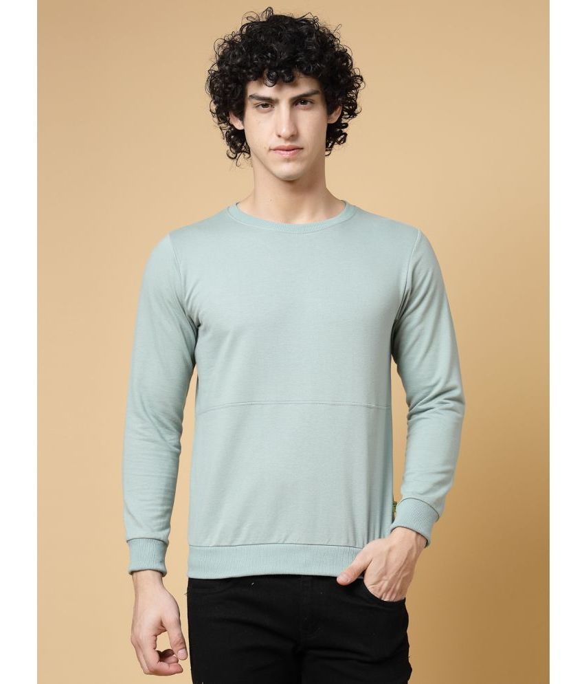     			Rigo Fleece Round Neck Men's Sweatshirt - Mint Green ( Pack of 1 )