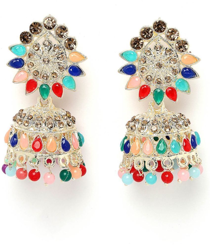     			Studio Sukkhi Multi Color Jhumki Earrings ( Pack of 1 )