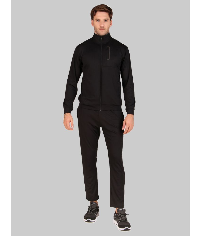     			Vector X - Black Polyester Regular Fit Solid Men's Sports Tracksuit ( Pack of 1 )