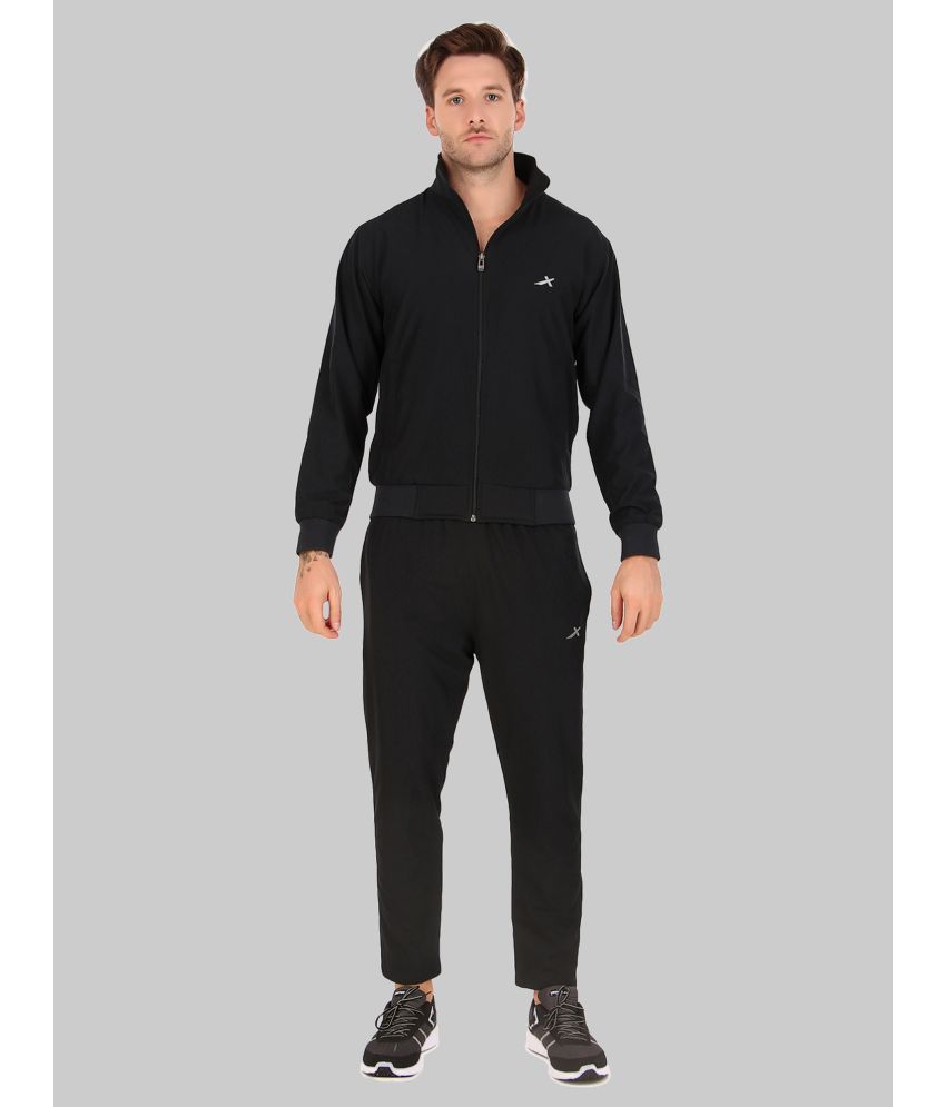     			Vector X - Black Polyester Regular Fit Men's Tracksuit ( Pack of 1 )