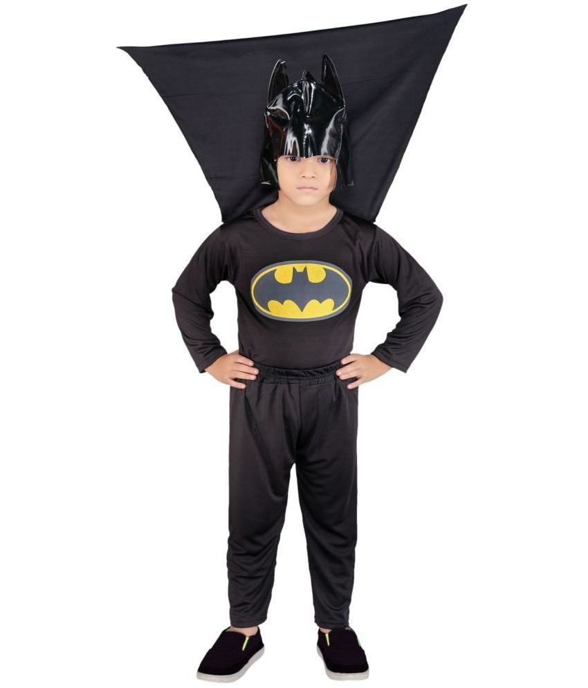     			s muktar garments - Black Polyester Boys Superhero Character Costume ( Pack of 1 )