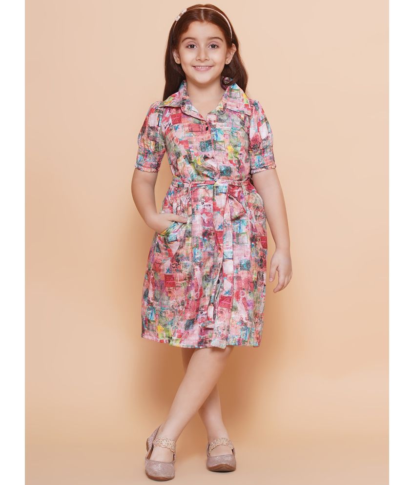     			Arshia Fashions Multi Polyester Girls Shirt Dress ( Pack of 1 )